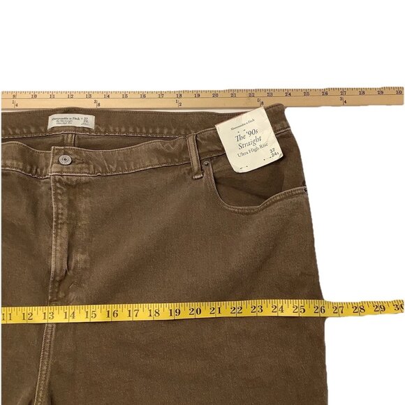 NWT Abercrombie & Fitch The 90s Straight Ultra High Rise Jeans Women's 37/24 - Picture 2 of 9
